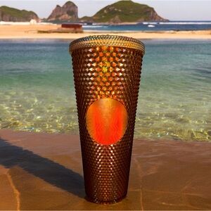 Starbucks Limited Edition 50th Anniversary Honeycomb Gold Studded Tumbler 24oz